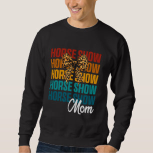 Coquette Bow Horse Show Mum Cute Equestrian Mother Sweatshirt