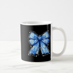 Coquette Bow In November We Wear Blue For Diabetes Coffee Mug