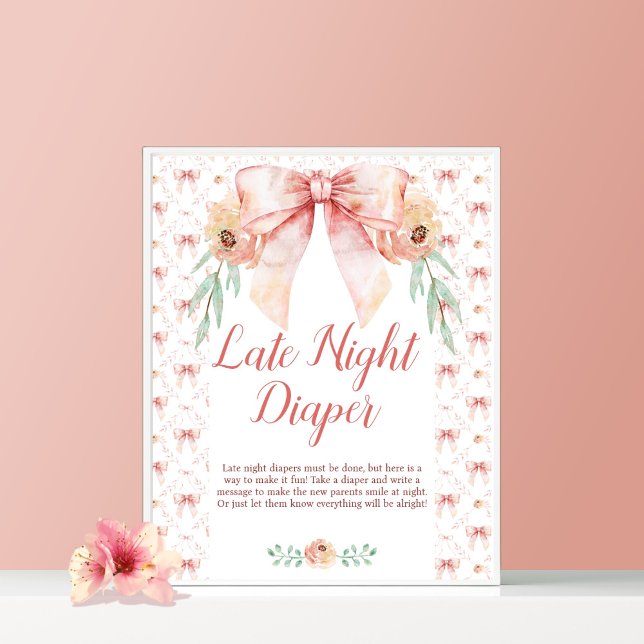 Coquette Bow Late Night Diaper Poster (Creator Uploaded)
