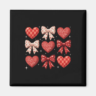 Coquette Bow Leopard Hearts Valentine Women Girl G Magnet