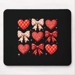 Coquette Bow Leopard Hearts Valentine Women Girl G Mouse Pad