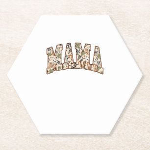Coquette Bow Mama Cowhide Turquoise Cowgirl Wester Paper Coaster