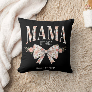 Coquette Bow Mama Est 2025 Happy Mother's Day Cushion