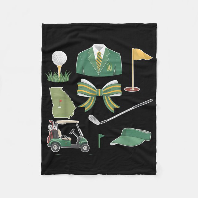 Coquette Bow Masters Golf Tournament Graphic For W Fleece Blanket (Front)