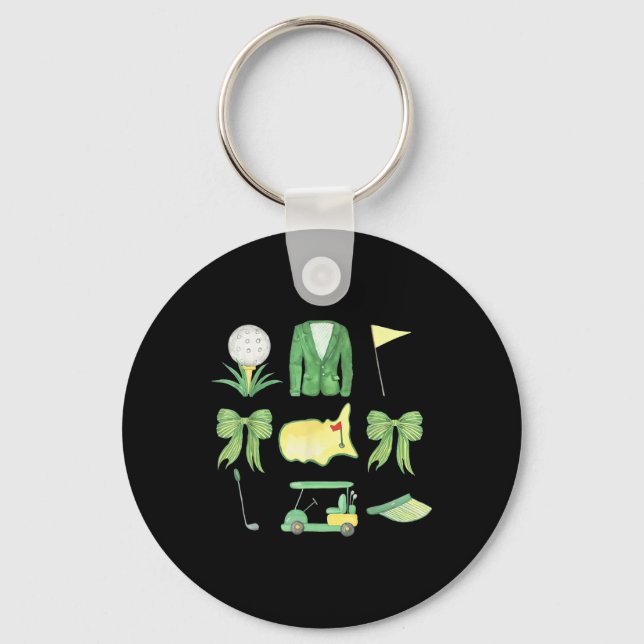Coquette Bow Masters Golf Tournament Graphic For W Key Ring (Front)