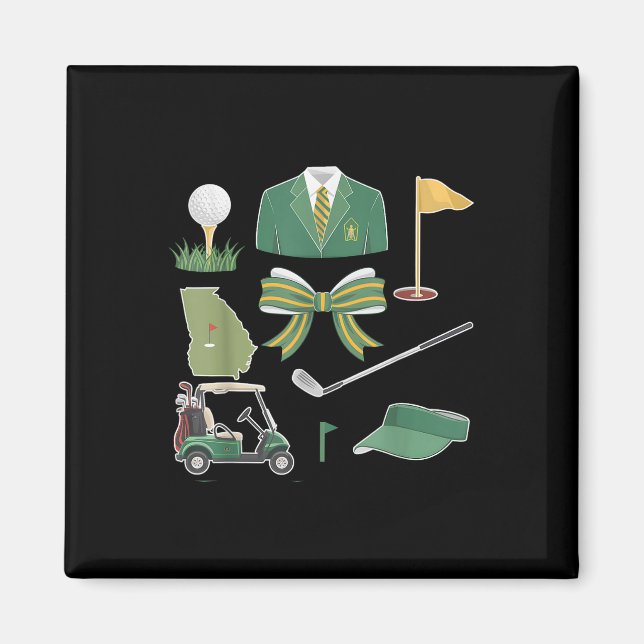 Coquette Bow Masters Golf Tournament Graphic For W Magnet (Front)