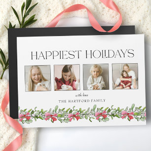 Coquette Bow Mistletoe Happiest Holidays 4 Photo