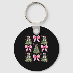 Coquette Bow Nk Christmas Tree Xmas Pajamas Women  Key Ring