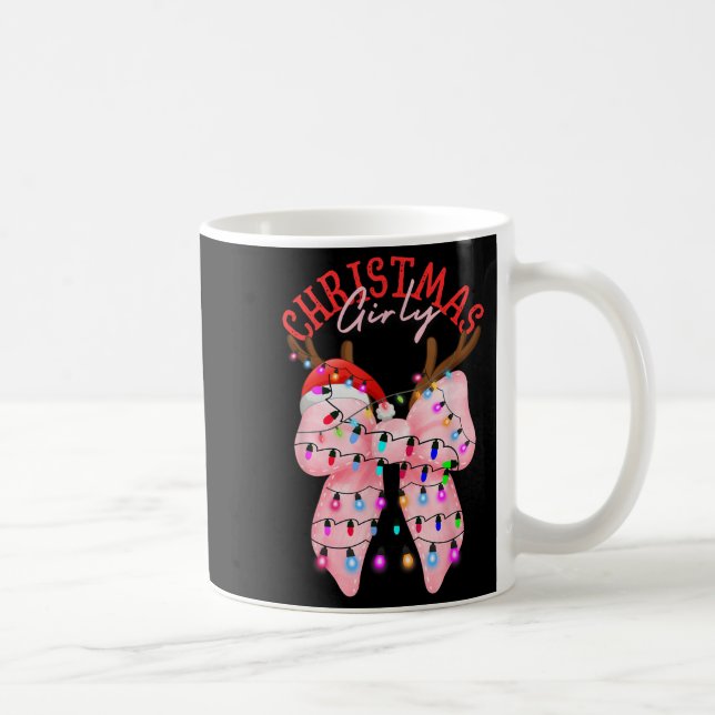 Coquette Bow Nk Gingerbread Christmas Girly Xmas H Coffee Mug (Right)