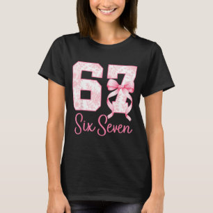 Coquette Bow Number 67 Funny Meme Nk Floral Women T-Shirt