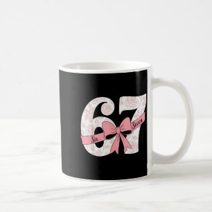 Coquette Bow Number 67 Meme Nk Floral Coffee Mug