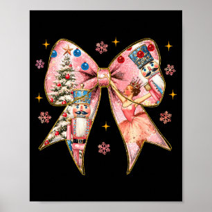 Coquette Bow Nutcracker Christmas Xmas Family Paja Poster