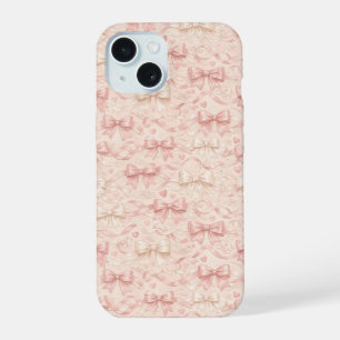 Coquette Bow Pattern iPhone 15 Case
