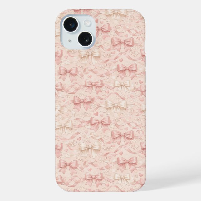 Coquette Bow Pattern iPhone Case (Back)