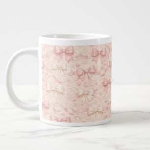 Coquette Bow Pattern Large Coffee Mug