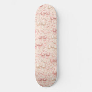 Coquette Bow Pattern Skateboard