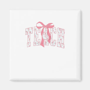 Coquette Bow Pencil Design Teacher Educators   Magnet