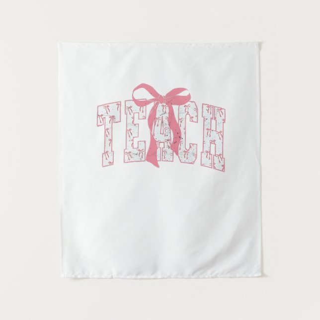 Coquette Bow Pencil Design Teacher Educators   Tapestry (Front)