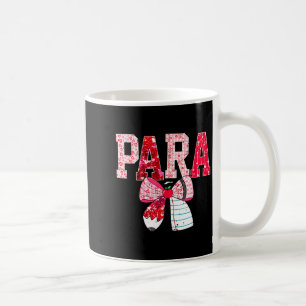 Coquette Bow Pencil Funny Para Teacher Valentine R Coffee Mug