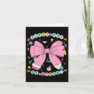 Coquette Bow Pencil Kindergarten Back To School Ki Card