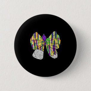 Coquette Bow Pencil Mardi Gras Fleur-de-lis Teache 6 Cm Round Badge