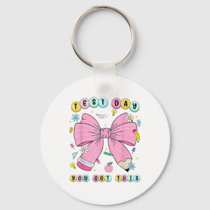 Coquette Bow Pencil Test Day You Got This Teachers Key Ring