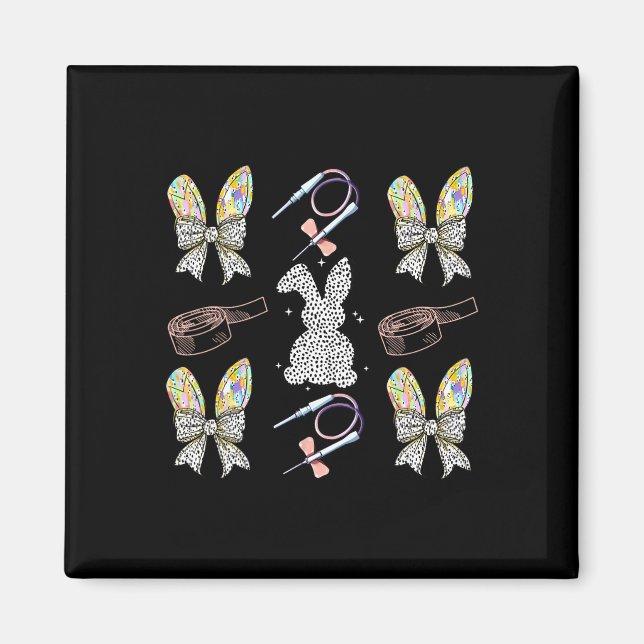 Coquette Bow Phlebotomy Easter Bunny Phlebotomist  Magnet (Front)