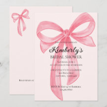 Coquette Bow Pink Bridal Shower