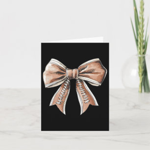 Coquette Bow Pumpkin American Footll Thanksgiving Card