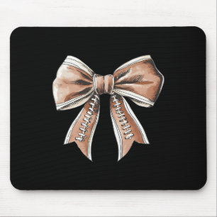 Coquette Bow Pumpkin American Footll Thanksgiving  Mouse Pad