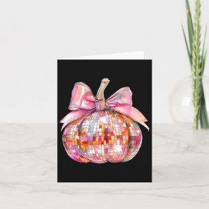 Coquette Bow Pumpkin Season Thanksgiving Autumn Fa Card