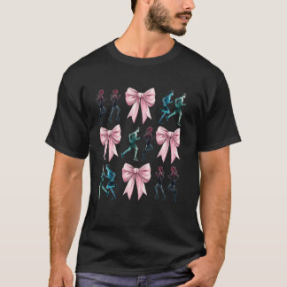 Coquette Bow Running Runner Marathon Pink Mothers  T-Shirt