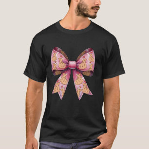 Coquette Bow Saranghae Kpop Finger Heart Pink Ribb T-Shirt