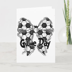Coquette Bow Soccer Game Day Soccer Mom Mama Socce Card