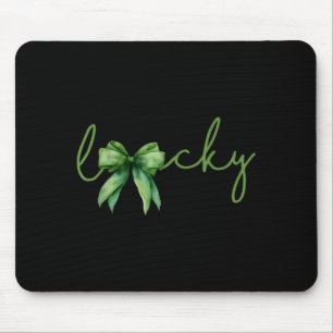 Coquette Bow St.patricks Day Lucky Shamrock Irelan Mouse Pad