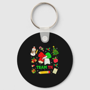Coquette Bow Team Tk Christmas Transitional Kinder Key Ring