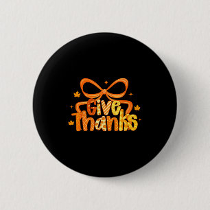 Coquette Bow Thanksgiving Autumn Christian Jesus G 6 Cm Round Badge