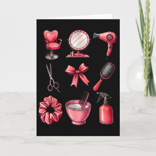 Coquette Bow Valentine Hair Stylist Hairdresser Co Card
