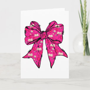 Coquette Bow Valentine’s Day Pencil Notebook Teach Card