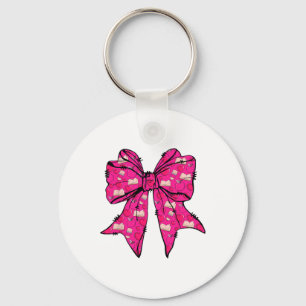 Coquette Bow Valentine’s Day Pencil Notebook Teach Key Ring