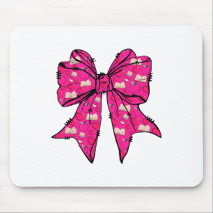 Coquette Bow Valentine’s Day Pencil Notebook Teach Mouse Pad