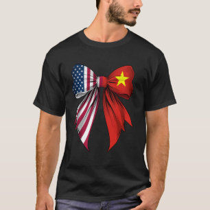 Coquette Bow Vietnam Roots Heritage Vietnamese Pri T-Shirt