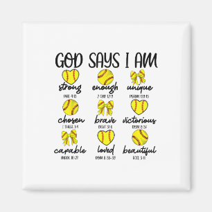 Coquette Bows God Say I Am Christian Softll Bible Magnet