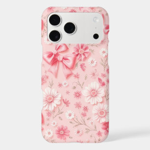 Coquette bows pink phone case