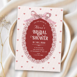 Coquette bridal shower invitation