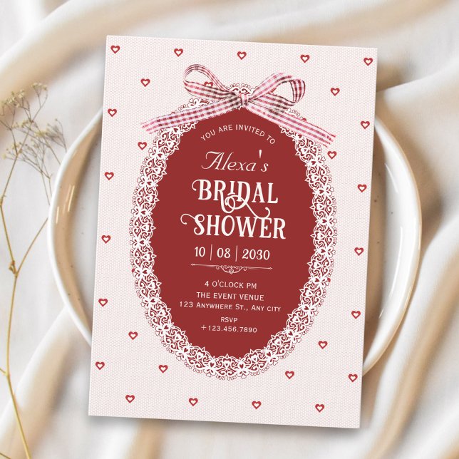 Coquette bridal shower invitation (Creator Uploaded)