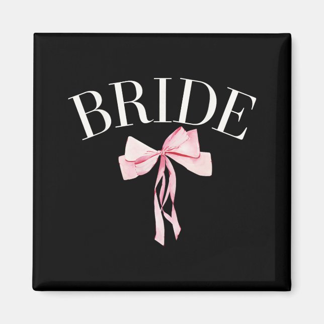 Coquette Bride With Coquette Bows Engagement Brida Magnet (Front)