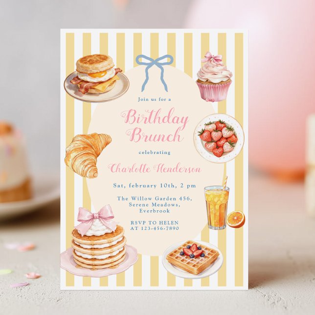 Coquette Brunch Birthday Invitation (Creator Uploaded)