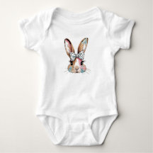 Coquette Bunny Bow Easter Bodysuits & One-Pieces