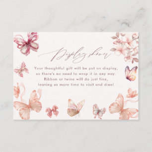 Coquette Butterfly Butterflies Display Shower Enclosure Card